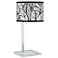 Tropical Leaves Glass Inset Table Lamp