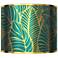 Tropical Leaves Gold Metallic Drum Lamp Shade 14x14x11 (Spider)