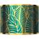 Tropical Leaves Gold Metallic Giclee Shade 12x12x8.5 (Spider)