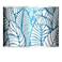 Tropical Leaves Silver Metallic Lamp Shade 13.5x13.5x10 (Spider)