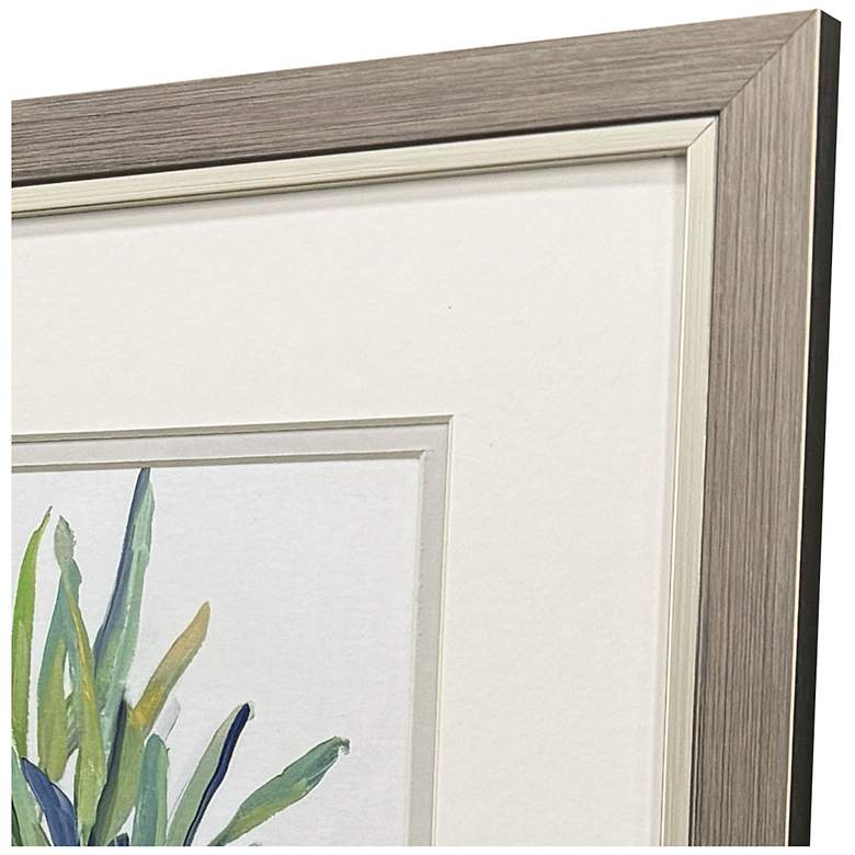 Image 3 Tropical Leaves Square 11"W x 11"H Coastal Framed Art Set of 2 more views
