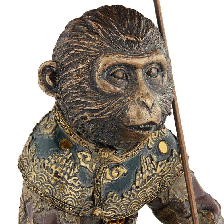 Tropical Monkey 9 3/4&quot; High Bronze Sculpture more views