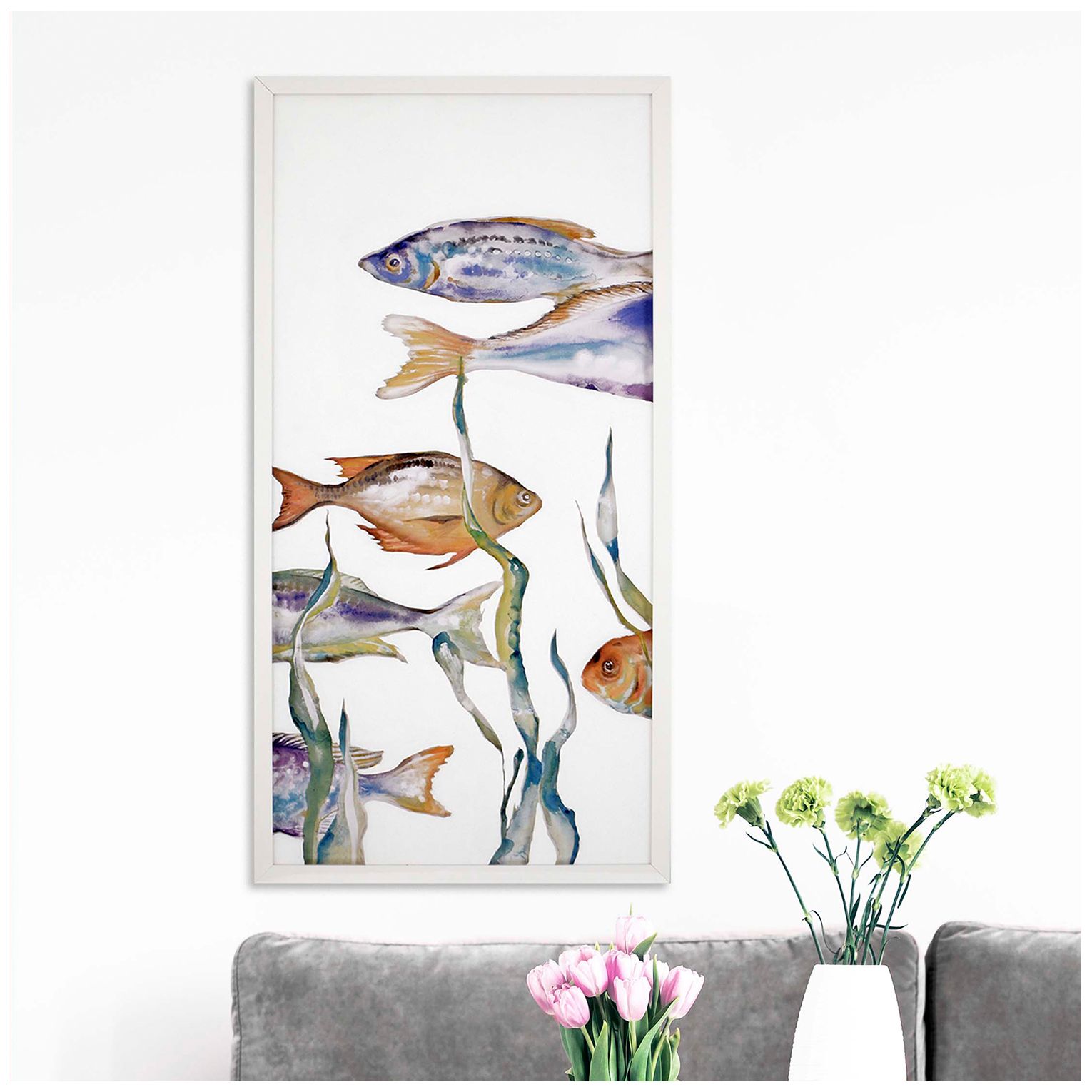 Image 3 Tropical Paradise II 26"W x 50"H Framed Art more views