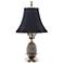 Tropical Pewter 21" High Black Shade Pineapple Table Lamp