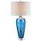 Tropical Sapphire Hot Spray Blue Glass Table Lamp