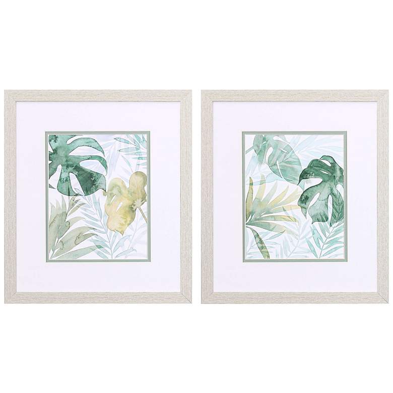 Image 3 Tropical Whisper 16" High 2-Piece Framed Wall Art Set