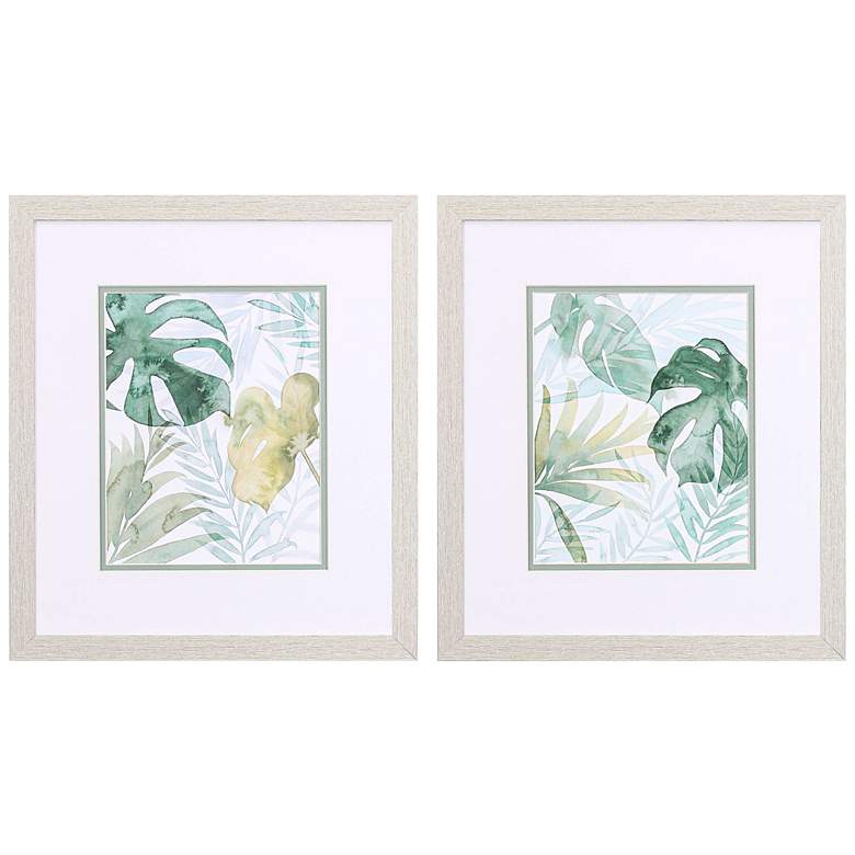 Image 3 Tropical Whisper 16 inch High 2-Piece Framed Wall Art Set