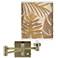 Tropical Woodwork Antique Brass Swing Arm Wall Lamp