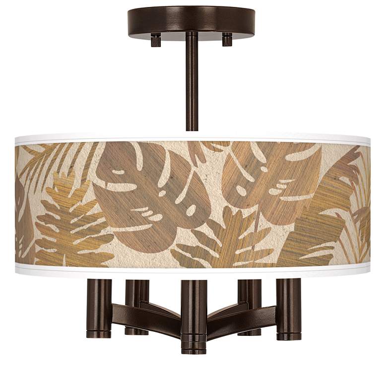 Image 1 Tropical Woodwork Ava 5-Light Bronze Ceiling Light