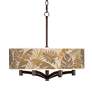 Tropical Woodwork Ava 6-Light Bronze Pendant Chandelier