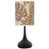 Tropical Woodwork Giclee Black Droplet Table Lamp