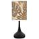 Tropical Woodwork Giclee Black Droplet Table Lamp