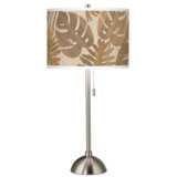 Tropical Woodwork Giclee Brushed Nickel Table Lamp