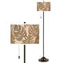 Tropical Woodwork Giclee Glow Bronze Club Floor Lamp