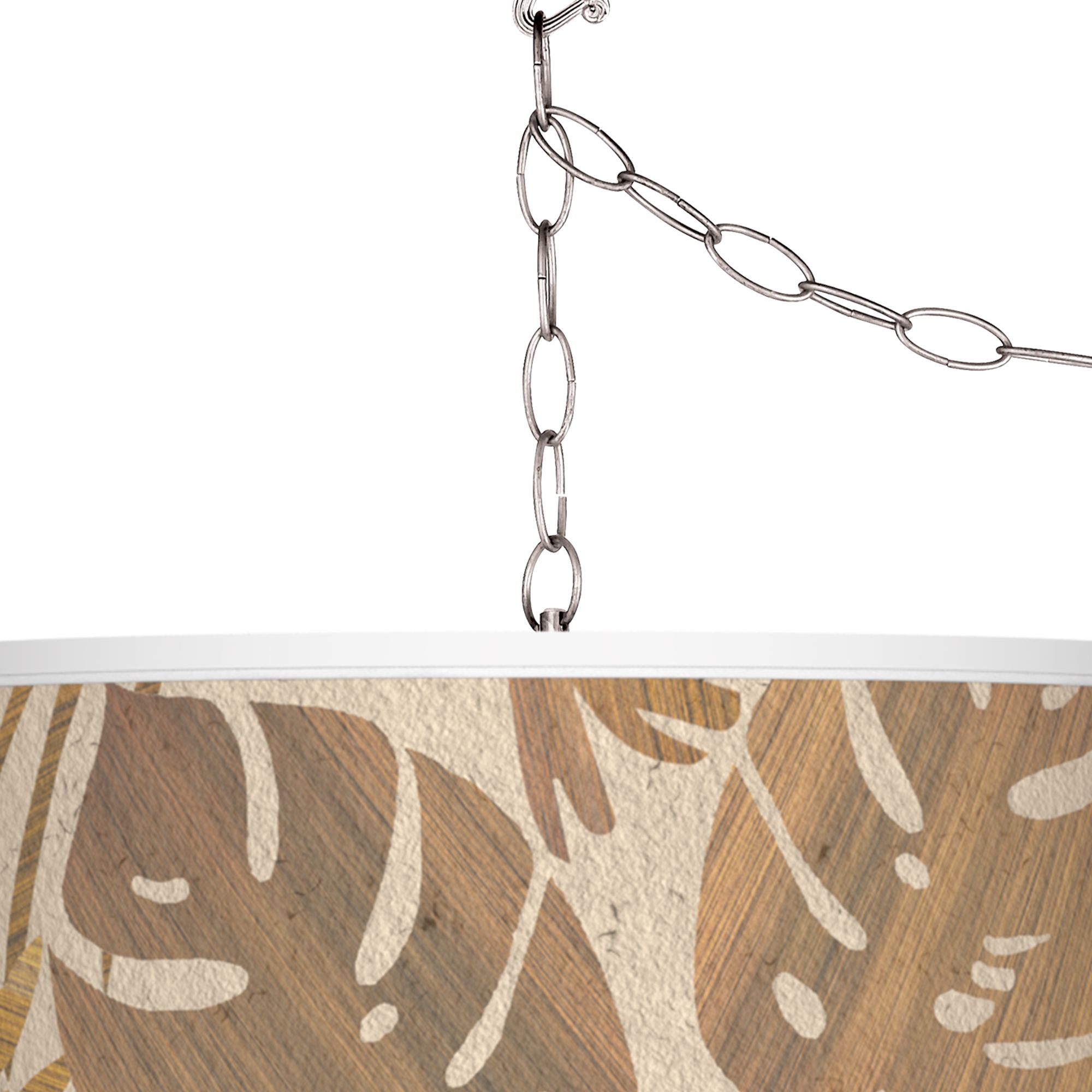 Image 2 Tropical Woodwork Giclee Glow Plug-In Swag Pendant more views