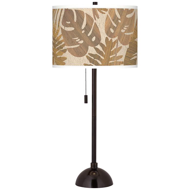 Image 1 Tropical Woodwork Giclee Glow Tiger Bronze Club Table Lamp