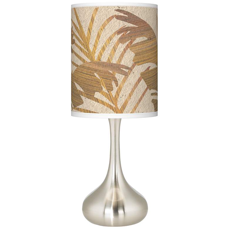 Image 2 Tropical Woodwork Giclee Modern Droplet Table Lamp