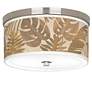 Tropical Woodwork Giclee Nickel 10 1/4" Wide Ceiling Light