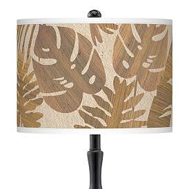 Image2 of Tropical Woodwork Giclee Paley Black Table Lamp more views