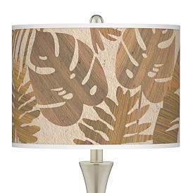 Image2 of Tropical Woodwork Trish Brushed Nickel Touch Table Lamps Set of 2 more views