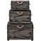 Tropics Tobacco Wash Wood Nesting Trunks Set of 3