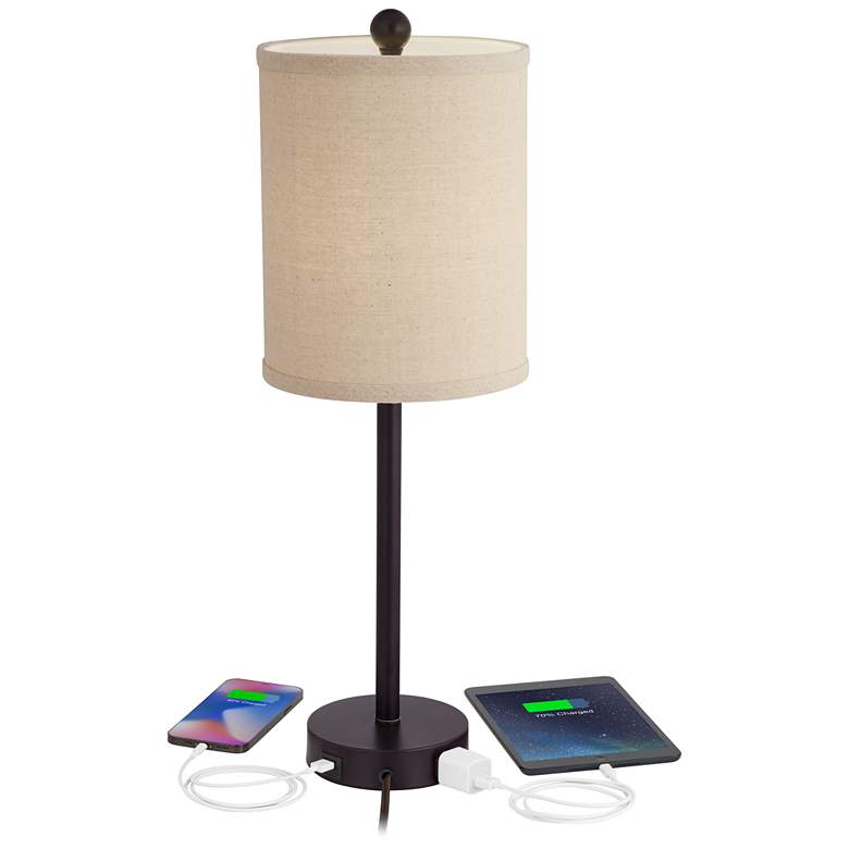 Trotter Bronze USB - Outlet Table Lamps with Dimmer Set of 2 more views