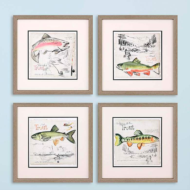 Image 1 Trout Journal 21" Square 4-Piece Framed Wall Art Set
