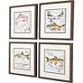 Trout Journal 21" Square 4-Piece Framed Wall Art Set in scene