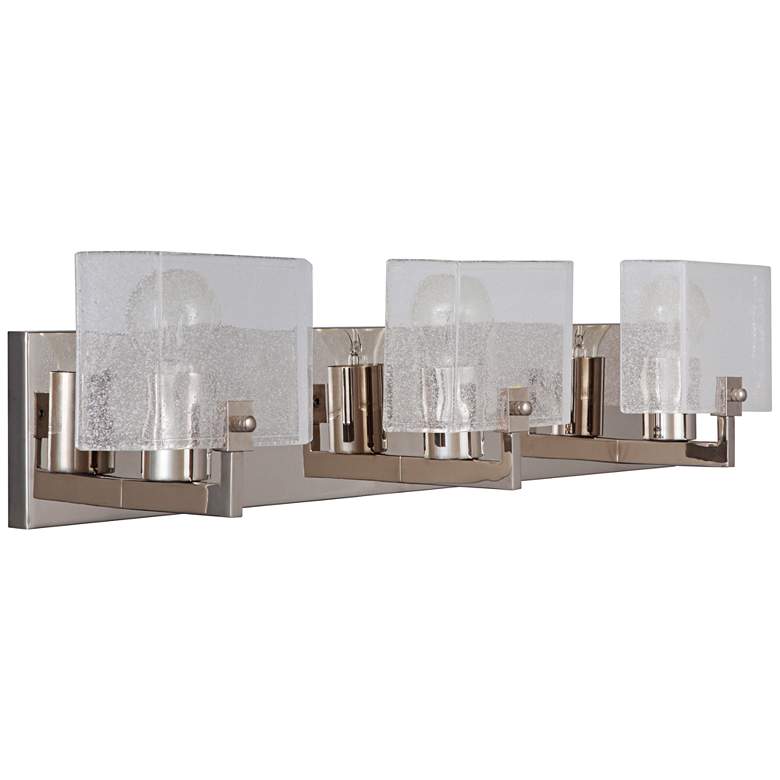 Image 1 Trouvaille 27 inch Wide Polished Nickel 3-Light Bath Light