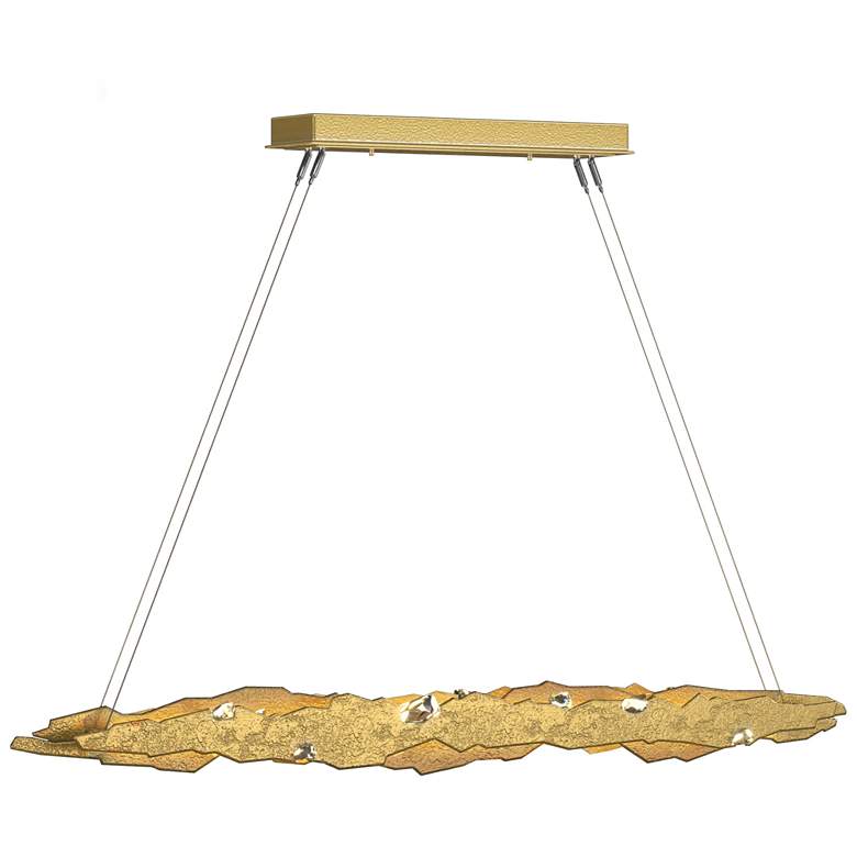 Image 1 Trove 52.6"W Crystal Accented Modern Brass Standard LED Pendant