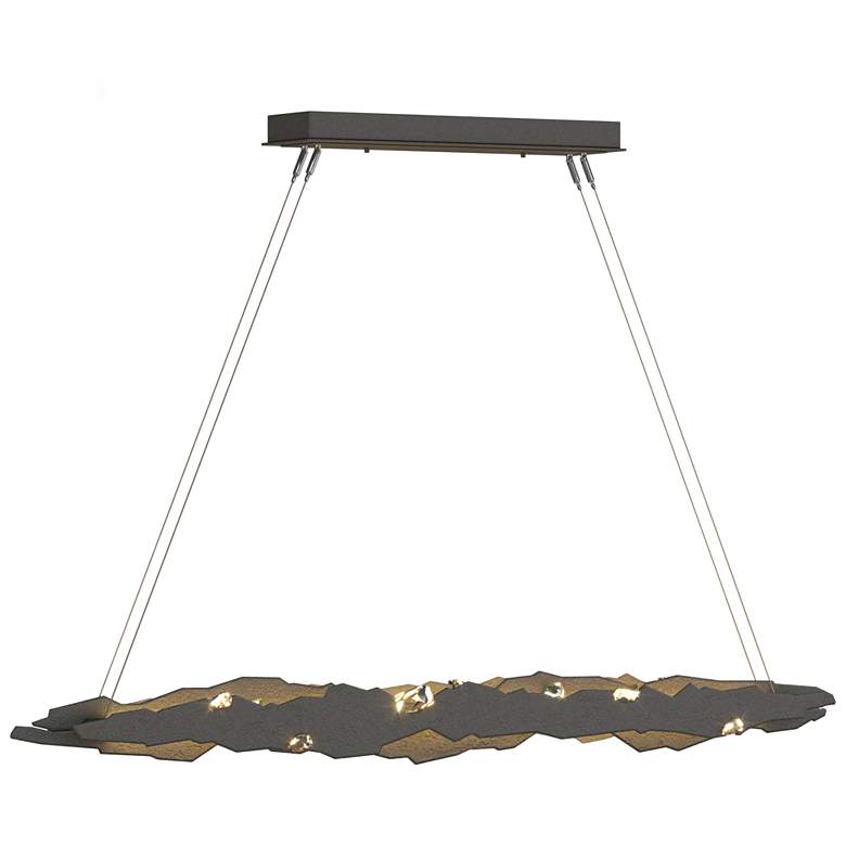Image 1 Trove 52.6"W Crystal Accented Natural Iron Standard LED Pendant