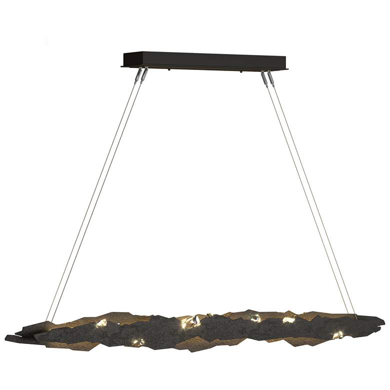 Image 1 Trove 52.6"W Crystal Accented Oil Rubbed Bronze Standard LED Pendant