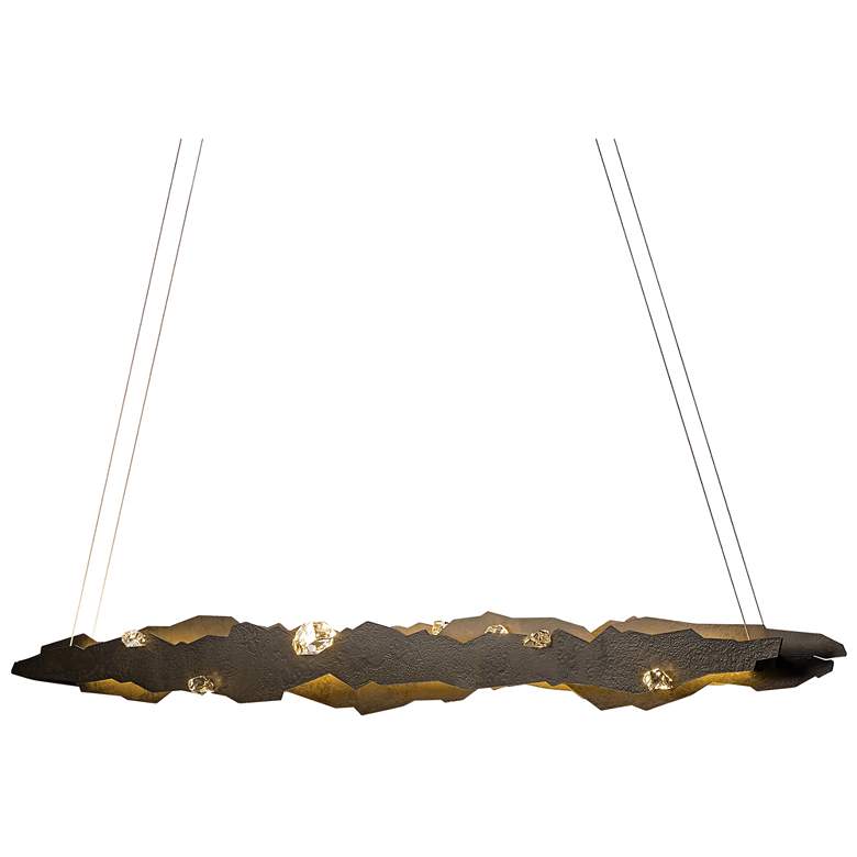 Image 1 Trove LED Pendant - Dark Smoke Finish - Crystal Accents - Standard Height