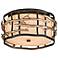 Troy Adirondack 13" Wide Rustic Silver Leaf Ceiling Light