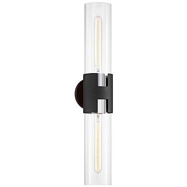 Troy Amado 25 3/4" High Textured Black Nickel 2-Light Wall Sconce