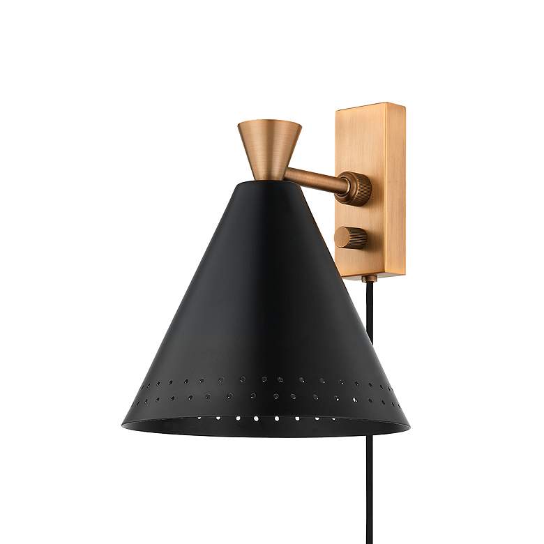 Image 1 Troy Arvin 16.5" Steel 1 Lt Portable Wall Sconce