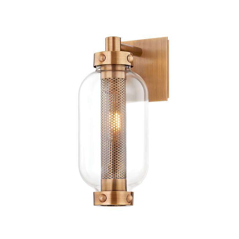 Image 1 Troy Atwater 10.5 inch Brass 1 Lt Ext. Wall Sconce