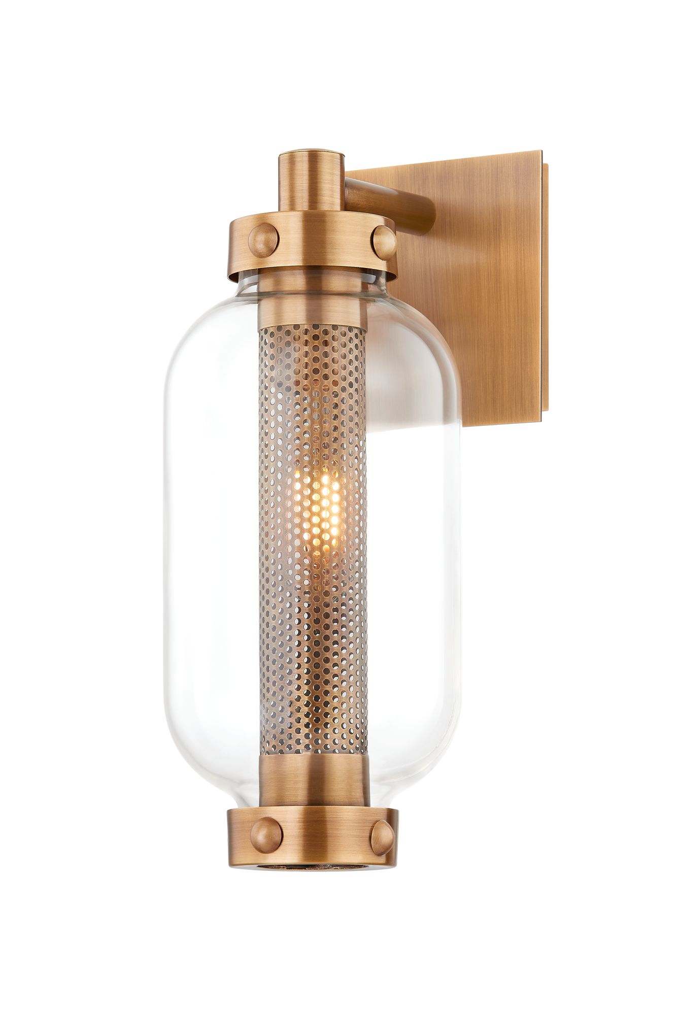 Image 3 Troy Atwater 13" High Patina Brass Wall Sconce more views