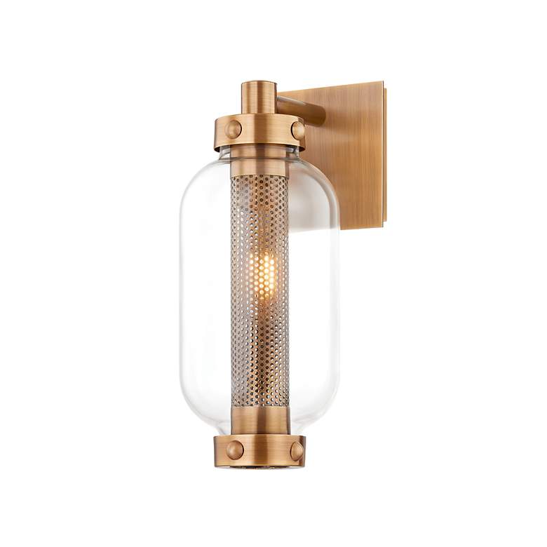 Image 3 Troy Atwater 13" High Patina Brass Wall Sconce more views