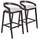 Troy Barstool (Set of 2) Dove Gray & Espresso
