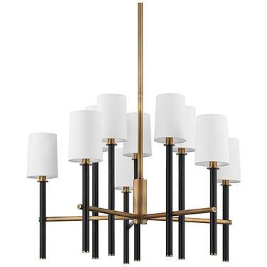 Troy Belvedere 64" Steel 10 Lt Chandelier