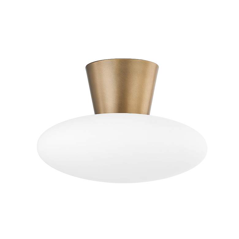 Image 1 Troy Brody 30" Glass 1 Lt Flush Mount