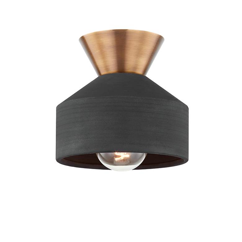 Image 5 Troy Covina 7 3/4" Wide Ceramic 1 Lt Flush Mount more views