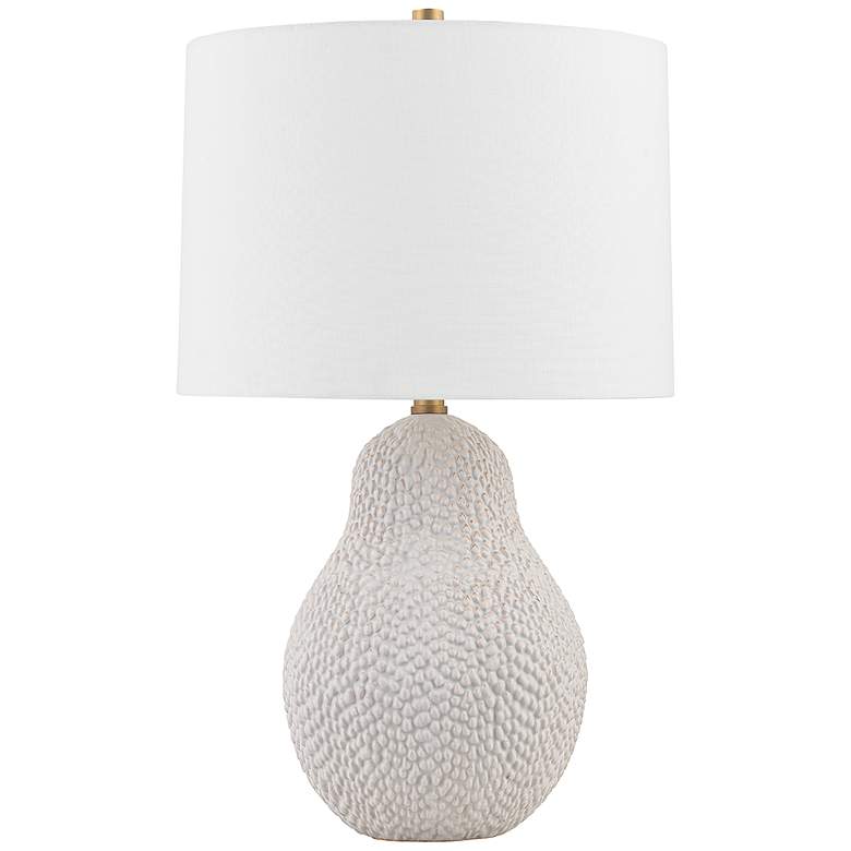 Image 1 Troy Crater 32 inch Ceramic 1 Lt Table Lamp