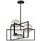 Troy Elliot 25" Wide 3-Light Textured Black Glass Globe Modern Pendant