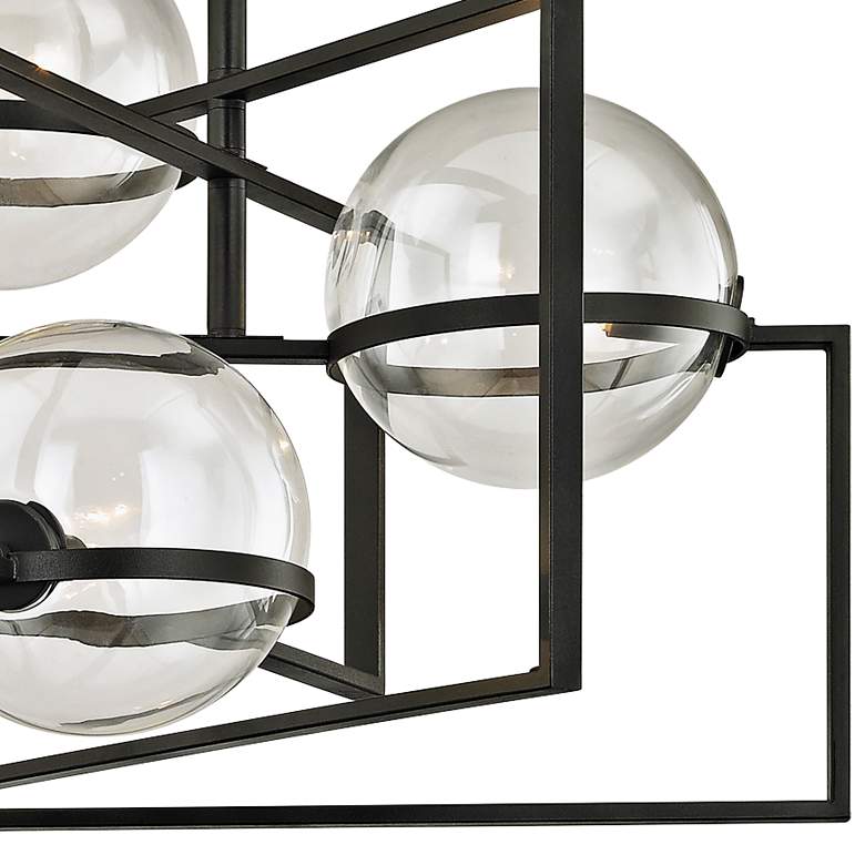 Image 3 Troy Elliot 25 inch Wide 3-Light Textured Black Glass Globe Modern Pendant more views