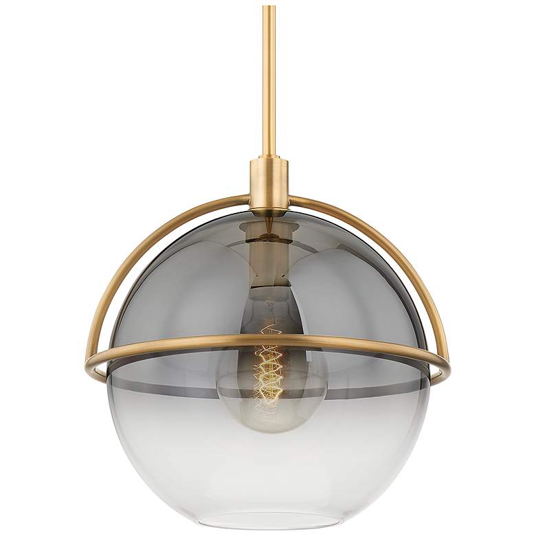 Image 1 Troy Ivins 16 inch Steel and Glass Modern Globe Orb Pendant Chandelier