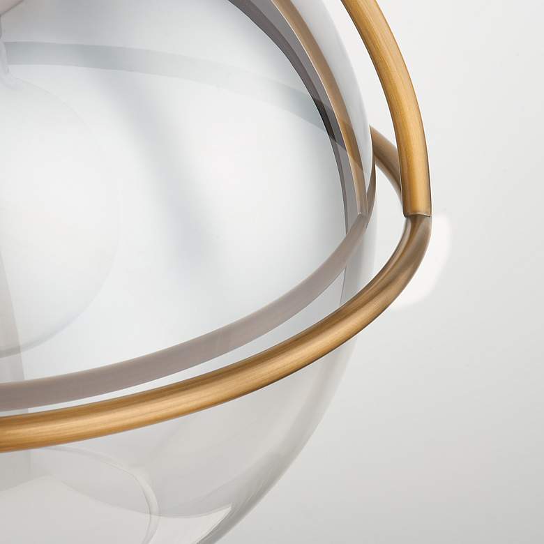 Image 5 Troy Ivins 16" Steel and Glass Modern Globe Orb Pendant Chandelier more views