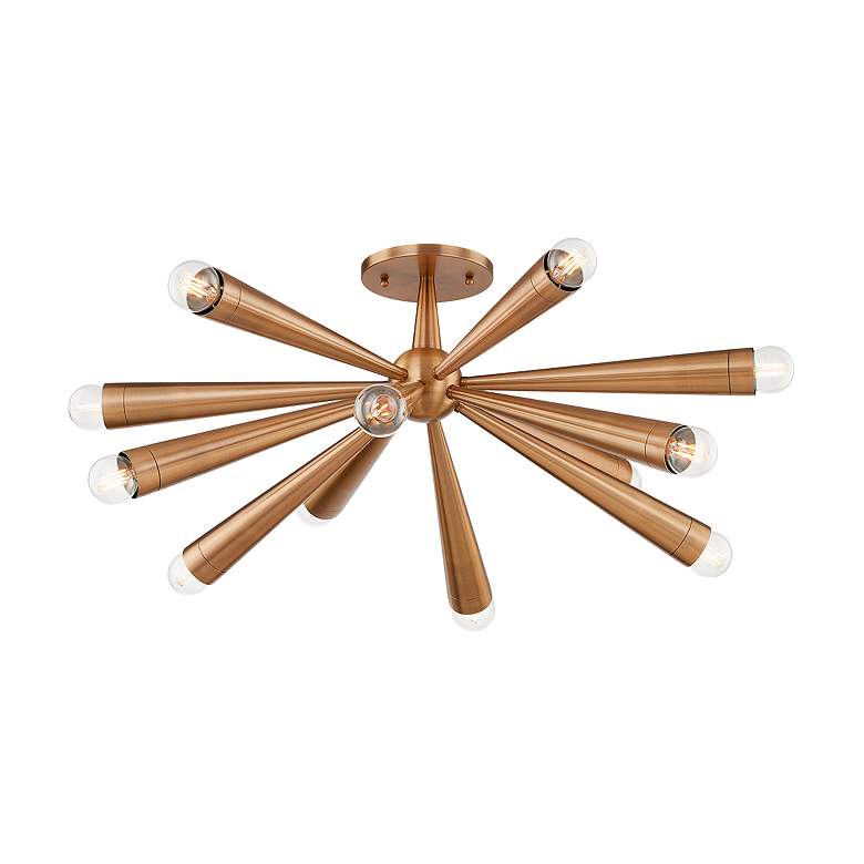 Image 1 Troy Lighitng Keanu 30 1/4" Modern Patina Brass Sputnik Ceiling Light