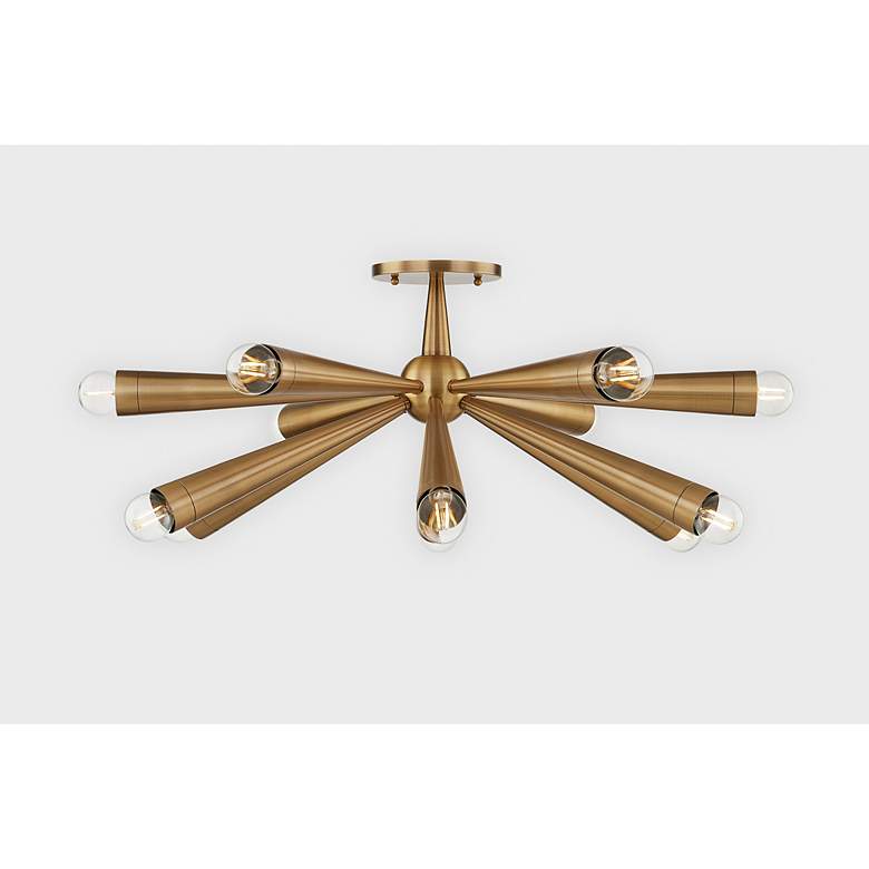 Image 2 Troy Lighitng Keanu 30 1/4" Modern Patina Brass Sputnik Ceiling Light more views